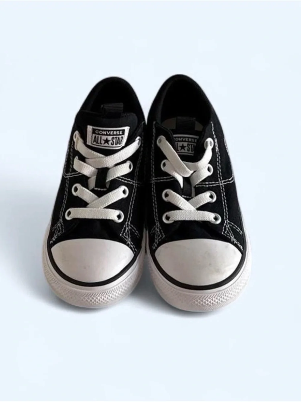 Converse Kids Black and White Low-Top Sneakers